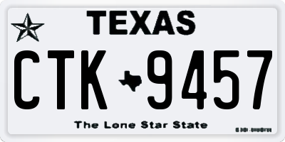 TX license plate CTK9457