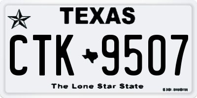 TX license plate CTK9507