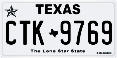 TX license plate CTK9769