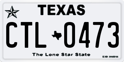 TX license plate CTL0473