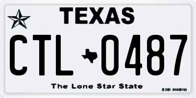 TX license plate CTL0487