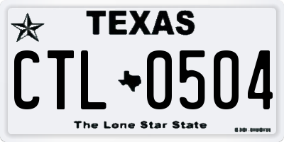 TX license plate CTL0504