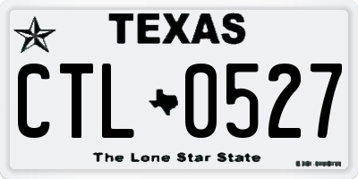 TX license plate CTL0527