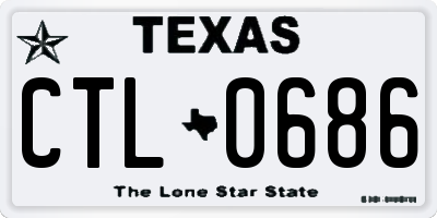 TX license plate CTL0686