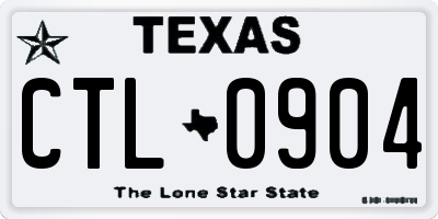 TX license plate CTL0904