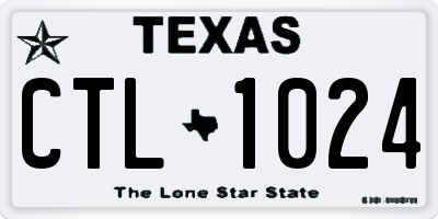 TX license plate CTL1024