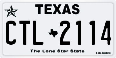 TX license plate CTL2114