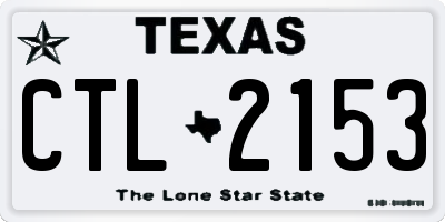 TX license plate CTL2153