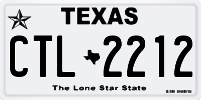 TX license plate CTL2212