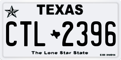 TX license plate CTL2396