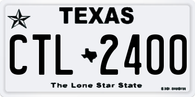 TX license plate CTL2400