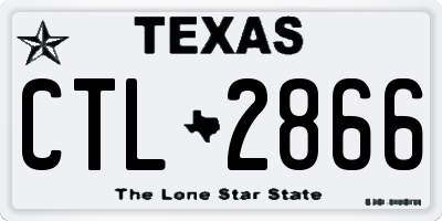 TX license plate CTL2866