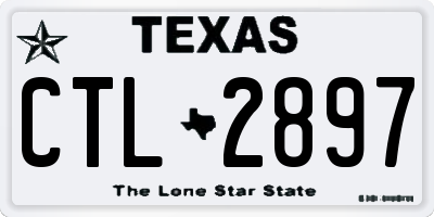 TX license plate CTL2897