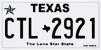 TX license plate CTL2921