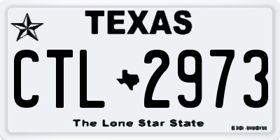 TX license plate CTL2973