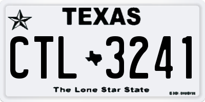 TX license plate CTL3241