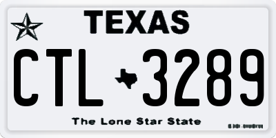 TX license plate CTL3289