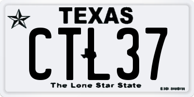 TX license plate CTL37