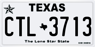 TX license plate CTL3713