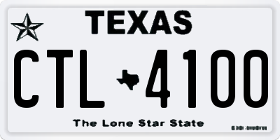 TX license plate CTL4100