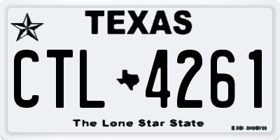 TX license plate CTL4261