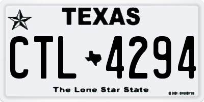 TX license plate CTL4294