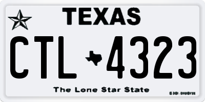TX license plate CTL4323