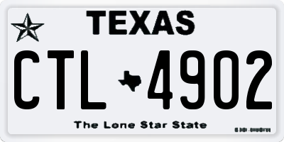 TX license plate CTL4902