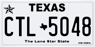 TX license plate CTL5048