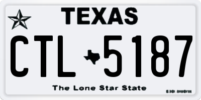 TX license plate CTL5187