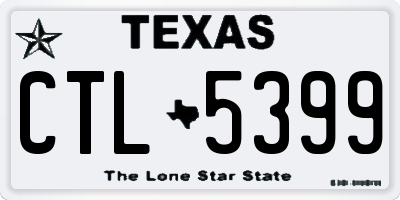 TX license plate CTL5399