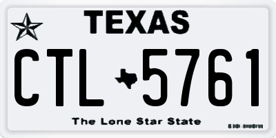 TX license plate CTL5761