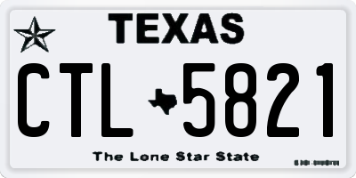TX license plate CTL5821