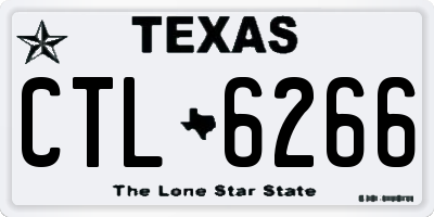 TX license plate CTL6266