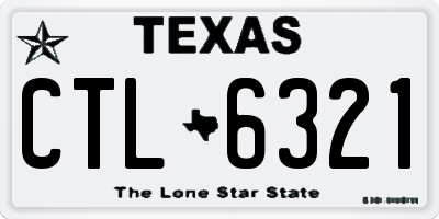 TX license plate CTL6321