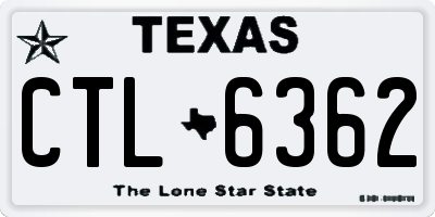 TX license plate CTL6362