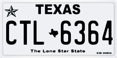 TX license plate CTL6364