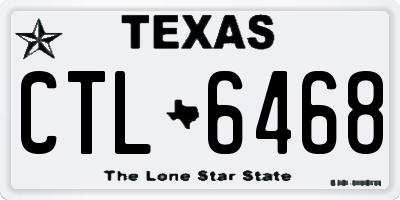 TX license plate CTL6468