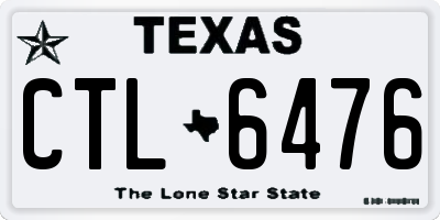 TX license plate CTL6476