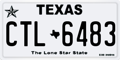 TX license plate CTL6483