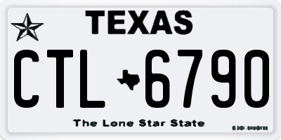 TX license plate CTL6790