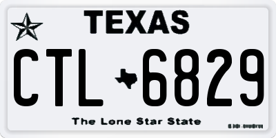 TX license plate CTL6829