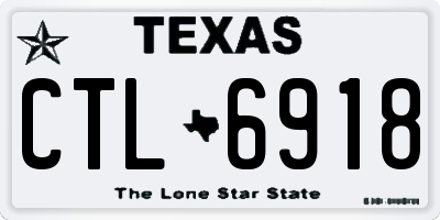 TX license plate CTL6918