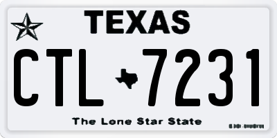 TX license plate CTL7231