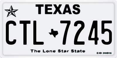 TX license plate CTL7245