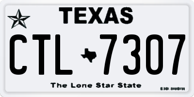 TX license plate CTL7307