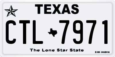 TX license plate CTL7971