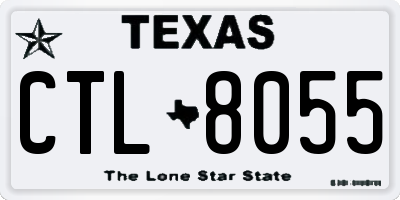 TX license plate CTL8055
