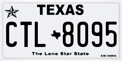 TX license plate CTL8095