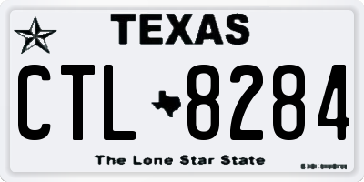 TX license plate CTL8284
